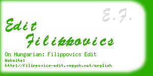 edit filippovics business card